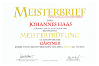 Über uns - Meisterbrief